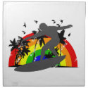 Surfer with Rainbow