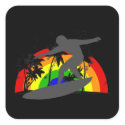 Surfer with Rainbow