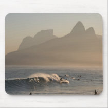 "Surfers at Arpoador, Rio de Janeiro" mousepad