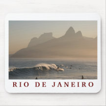 "Surfers at Arpoador, Rio de Janeiro" mousepad