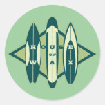 Surfer's House of Wax Round Sticker