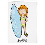 SurfGirl Greeting Card