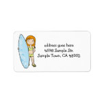 SurfGirl Personalized Address Labels