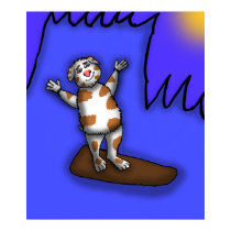 Surfin Guinea Pig Poster posters