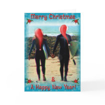Surfin' Safari Christmas Card by Surfwearzcom Surfin' Safari Christmas Card