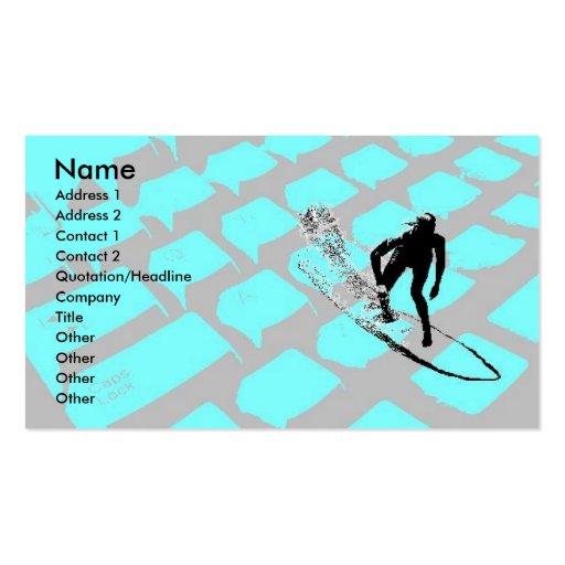 Surfin The Net Profile Card Business Card Templates