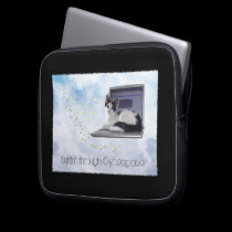 Surfin' through Cyberspace laptop sleeves