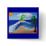 Surfing Angel Raphael Button
