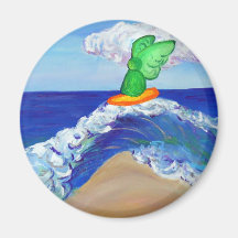 Surfing Angel Raphael Magnet