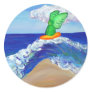 Surfing Angel Raphael Sticker