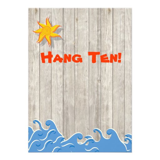 Surfing Birthday Party Invitations