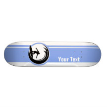 Surfing; Blue Custom Skateboard