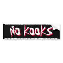 SURFING BUMPER STICKER - NO KOOKS bumper stickers