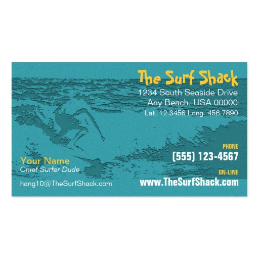 Surfing Business Card