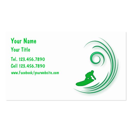 Surfing Business Cards (front side)