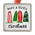 Surfing Christmas Ornament ornament