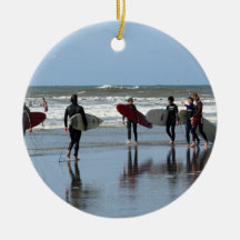 Surfing Crowd Ornament
