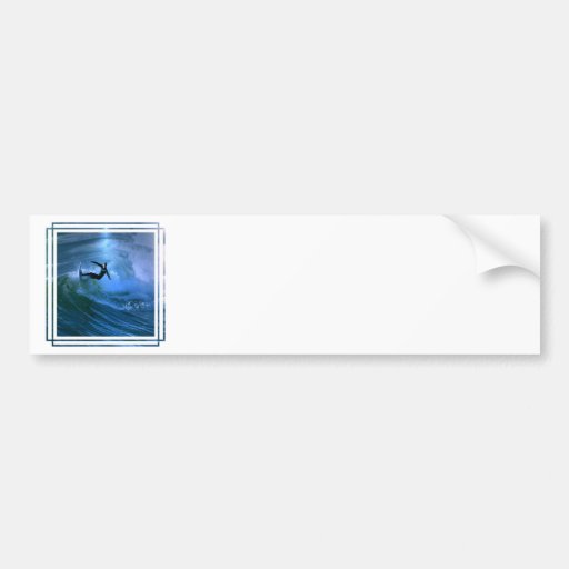 Surfing Curl Bumper Stickers