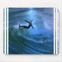 Surfing Curl Mouse Pad