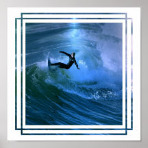 Surfing Curl Poster