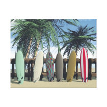 Surfing Day Wrapped Canvas