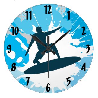 Surfing Design Wall Clock