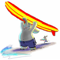sUrFiNg eLePhAnt photo sculptures