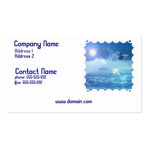 Surfing Extreme Business Card (front side)