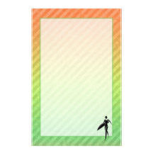 Surfing Girl Custom Stationery