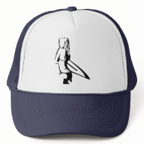 Surfing Girl hats by Thinkdifferent Surfing Girl hats