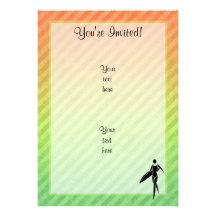 Surfing Girl Personalized Invites