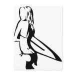 Surfing Girl Postcard