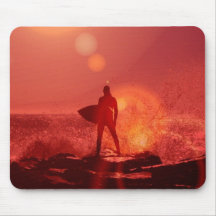 Surfing God  Mouse Pad