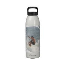 Surfing Grab  Water Bottle