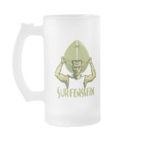 Surfing Halloween Frankenstein mugs by AHalloweenTrail Surfing Halloween Frankenstein mugs