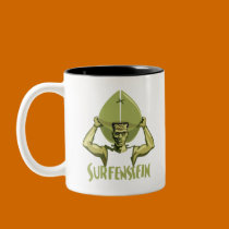 Surfing Halloween Frankenstein mugs