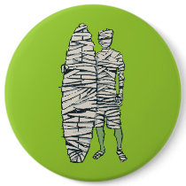 Surfing Halloween Mummy buttons