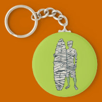 Surfing Halloween Mummy keychains