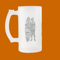Surfing Halloween Mummy mugs