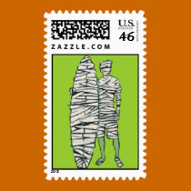 Surfing Halloween Mummy stamps