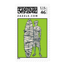 Surfing Halloween Mummy Stamp