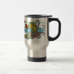 Surfing Halloween Octopus Coffee Mug