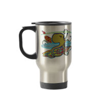 Surfing Halloween Octopus mugs