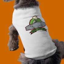 Surfing Halloween Skeleton pet clothing