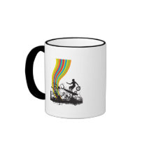 surfing into rainbows coffee mugs