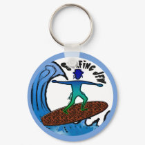 Surfing Jew Keychain