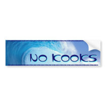 SURFING - NO KOOKS BUMPER STICKER