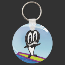 Surfing Orca Keychain