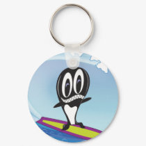 Surfing Orca Keychain