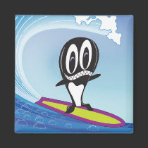Surfing Orca Magnet magnets